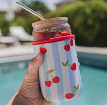 Load image into Gallery viewer, Cherry Stripped Drink Sleeve

