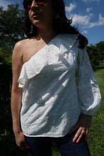 Load image into Gallery viewer, Dainty Daisy Eyelet Top
