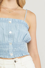 Load image into Gallery viewer, Demi Denim Cropped Top
